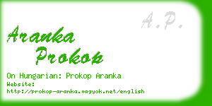 aranka prokop business card